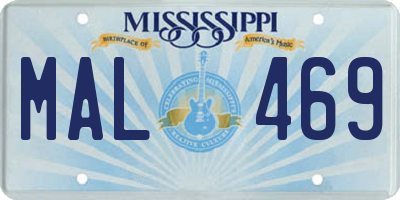 MS license plate MAL469