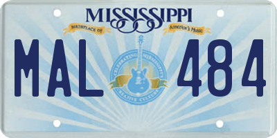 MS license plate MAL484