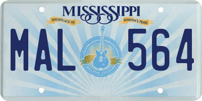 MS license plate MAL564
