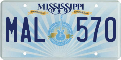 MS license plate MAL570