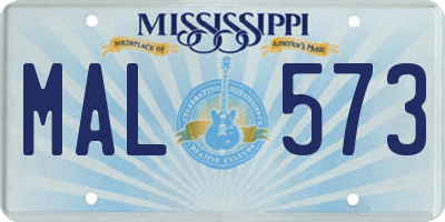 MS license plate MAL573