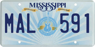 MS license plate MAL591