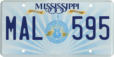 MS license plate MAL595