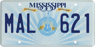 MS license plate MAL621