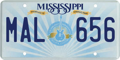 MS license plate MAL656