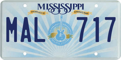 MS license plate MAL717