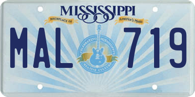 MS license plate MAL719