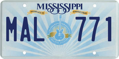 MS license plate MAL771