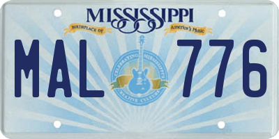 MS license plate MAL776