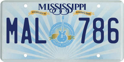 MS license plate MAL786
