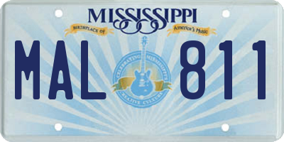 MS license plate MAL811