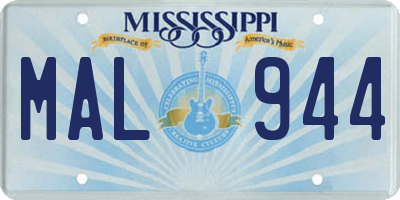 MS license plate MAL944