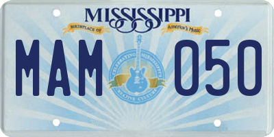 MS license plate MAM050