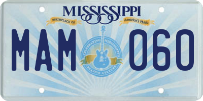 MS license plate MAM060