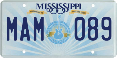 MS license plate MAM089