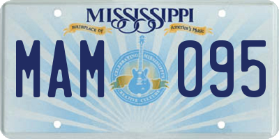 MS license plate MAM095