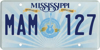 MS license plate MAM127