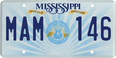 MS license plate MAM146