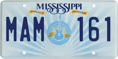 MS license plate MAM161