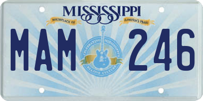 MS license plate MAM246