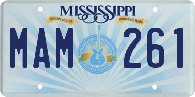 MS license plate MAM261