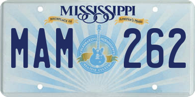 MS license plate MAM262