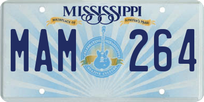 MS license plate MAM264