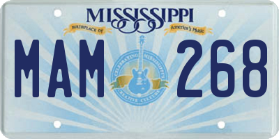 MS license plate MAM268