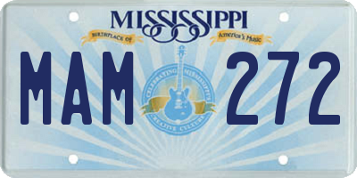 MS license plate MAM272