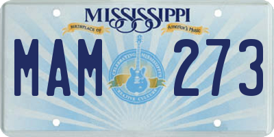 MS license plate MAM273