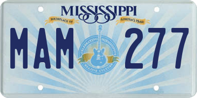 MS license plate MAM277