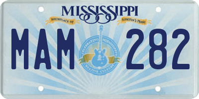 MS license plate MAM282