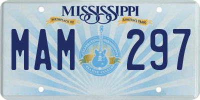 MS license plate MAM297