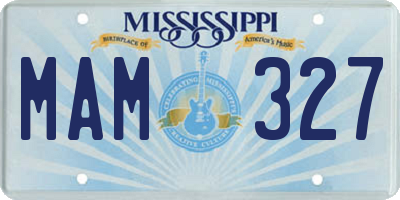 MS license plate MAM327