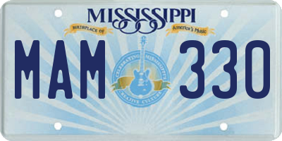 MS license plate MAM330