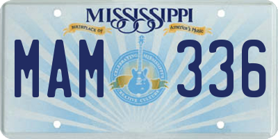 MS license plate MAM336