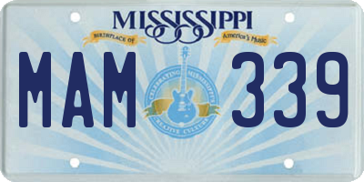 MS license plate MAM339