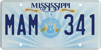 MS license plate MAM341