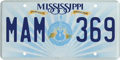 MS license plate MAM369