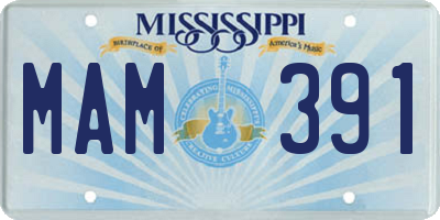 MS license plate MAM391