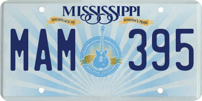 MS license plate MAM395