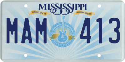 MS license plate MAM413
