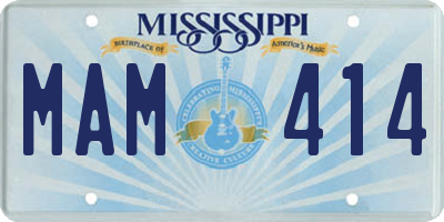 MS license plate MAM414