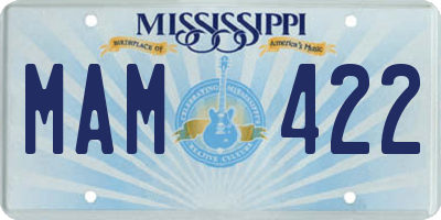 MS license plate MAM422