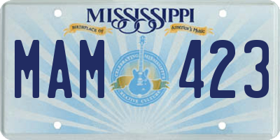 MS license plate MAM423
