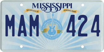 MS license plate MAM424