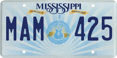 MS license plate MAM425