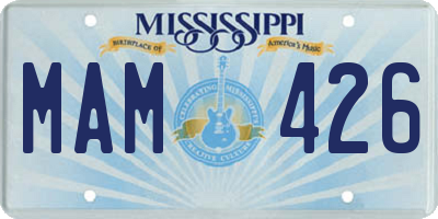 MS license plate MAM426