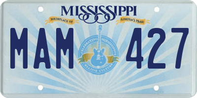 MS license plate MAM427