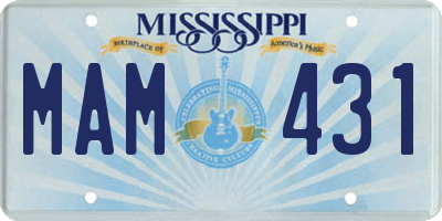 MS license plate MAM431